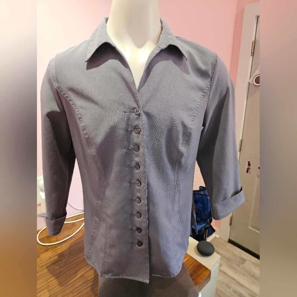 Grey button up